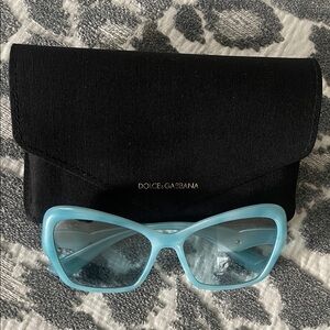 Dolce & Gabbana Light Blue Sunglasses Oversize Gradient Sunglasses